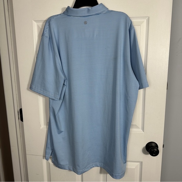 Stitch men's golf polo, XL, blue/white stripe , small logo on front - Picture 8 of 11